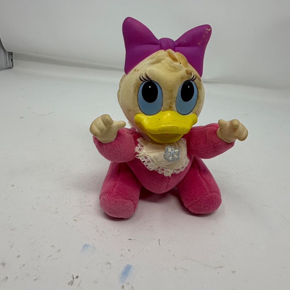 Vintage Disney Babies Baby‎ Daisy Duck Plush Pink 4 Inch Applause Toy 14517